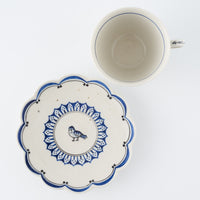 作家 中西申幸 鳥遊戯画 コーヒーカップセットⅡ 作家 中西申幸 陶磁器作家もの