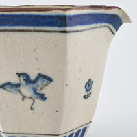 作家 中西申幸 鳥遊戯画 六角片口