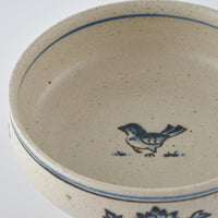 作家 中西申幸 鳥遊戯画 コンポート 作家 中西申幸 陶磁器作家もの