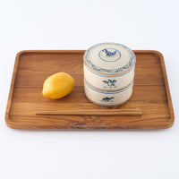 作家 中西申幸 鳥遊戯画 ミニお重 作家 中西申幸 陶磁器作家もの