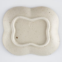 作家 中西申幸 鳥遊戯画 四つ葉絵皿(小)横向き 作家 中西申幸 陶磁器作家もの