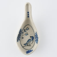 作家 中西申幸 鳥遊戯画 蓮華 作家 中西申幸 陶磁器作家もの