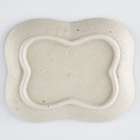 作家 中西申幸 四ツ葉絵皿(中)啄み 作家 中西申幸 陶磁器作家もの