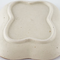 作家 中西申幸 四ツ葉絵皿(中)啄み 作家 中西申幸 陶磁器作家もの