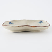 作家 中西申幸 四ツ葉絵皿(小)啄み 作家 中西申幸 陶磁器作家もの