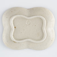 作家 中西申幸 四ツ葉絵皿(小)啄み 作家 中西申幸 陶磁器作家もの