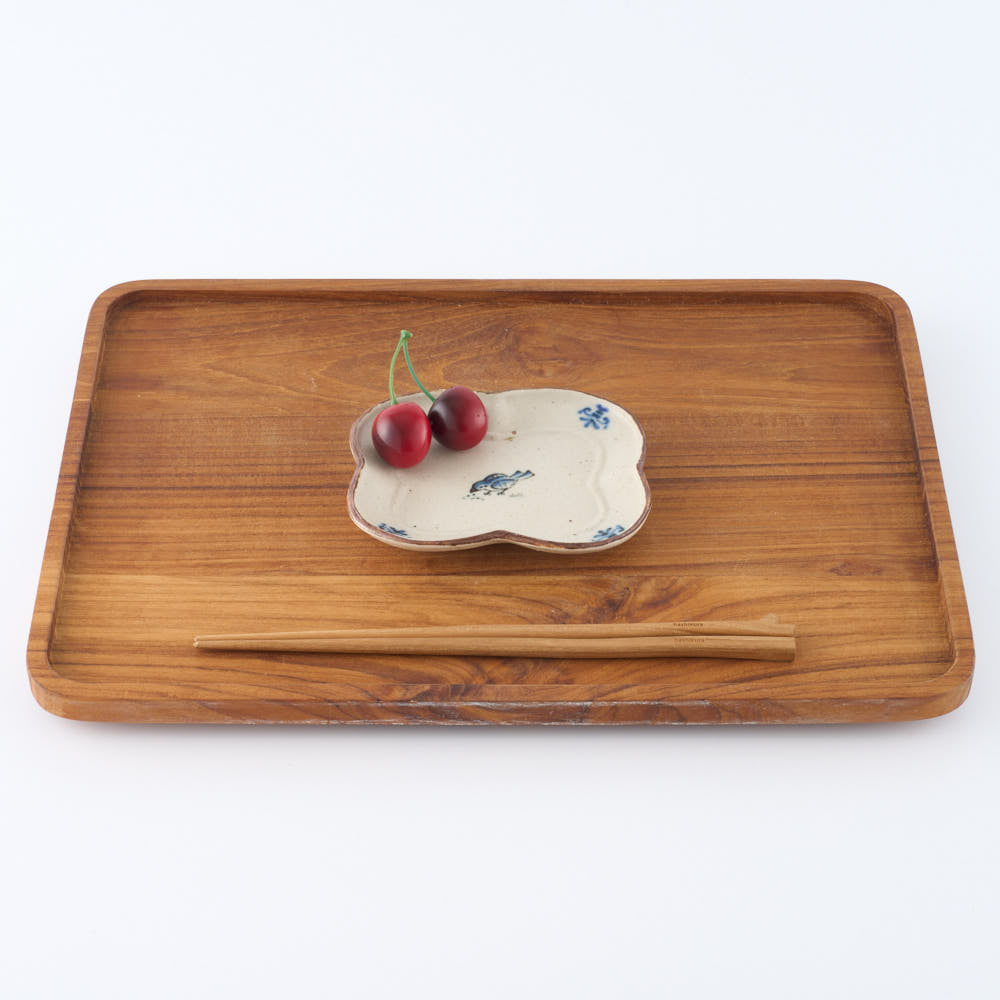 中西申幸 四葉皿 2点セット 光萌窯 中西申幸 四つ葉絵皿 中【2】 - 作家ものの器と生活雑貨