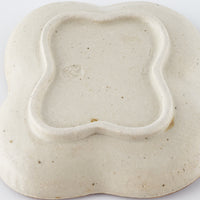 作家 中西申幸 四ツ葉絵皿(小)啄み 作家 中西申幸 陶磁器作家もの