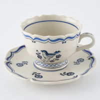 作家 中西申幸 鳥遊戯画 カップセットⅢ 作家 中西申幸 陶磁器作家もの