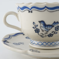 作家 中西申幸 鳥遊戯画 カップセットⅢ 作家 中西申幸 陶磁器作家もの