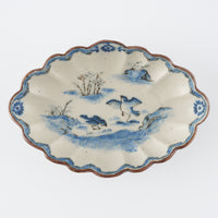 作家 中西申幸 鳥遊戯画 菊形向付 作家 中西申幸 陶磁器作家もの