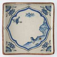 作家 中西申幸 鳥遊戯画 四方向付 作家 中西申幸 陶磁器作家もの