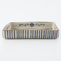 作家 中西申幸 鳥遊戯画 四方向付 作家 中西申幸 陶磁器作家もの