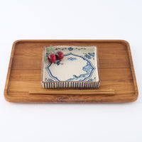 作家 中西申幸 鳥遊戯画 四方向付 作家 中西申幸 陶磁器作家もの