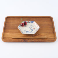 作家 中西申幸 鳥遊戯画 六角平向付(月見)