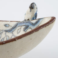 作家 中西申幸 鳥遊戯画 流水文豆小鉢 作家 中西申幸 陶磁器作家もの