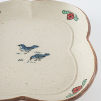 作家 中西申幸 四ツ葉絵皿(大)縦型 作家 中西申幸 陶磁器作家もの