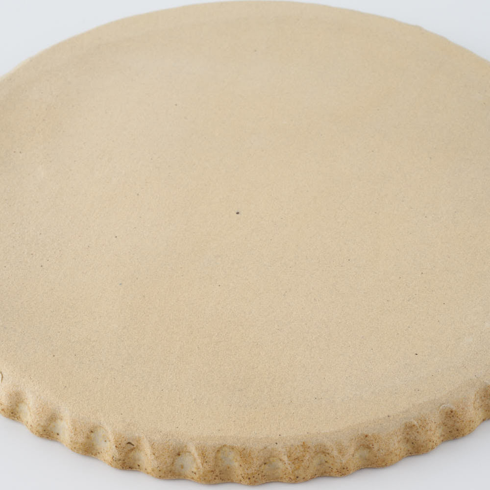 作家 田中遼馬 なみなみプレート195mm/ミモザ白鳥/ネイビー 苔色工房 陶磁器作家もの