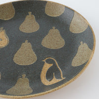 作家 田中遼馬 丸プレート175mm/洋なしペンギン/重ねネイビー