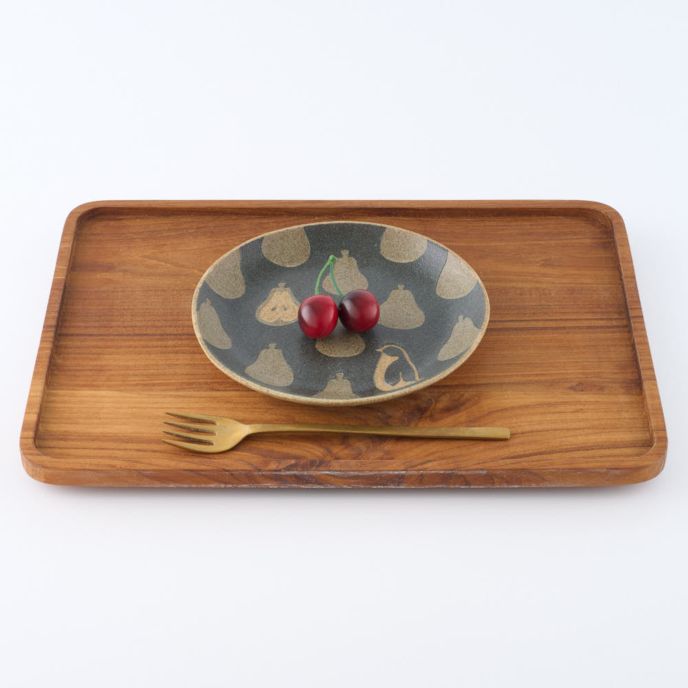 作家 田中遼馬 丸プレート175mm/洋なしペンギン/重ねネイビー