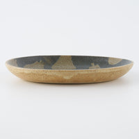 作家 田中遼馬 丸プレート150mm/洋なしペンギン/重ねネイビー 苔色工房 陶磁器作家もの