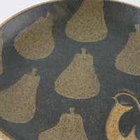 作家 田中遼馬 丸プレート150mm/洋なしペンギン/重ねネイビー 苔色工房 陶磁器作家もの