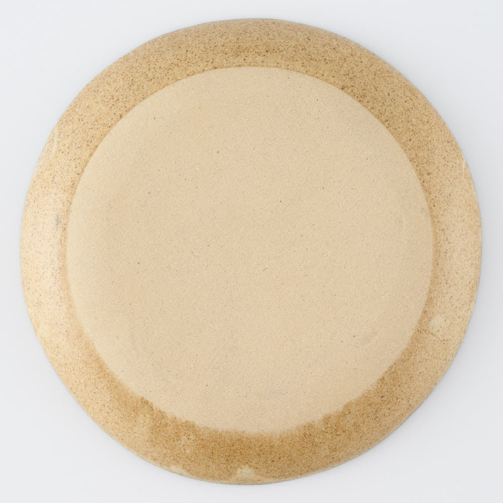 作家 田中遼馬 丸プレート150mm/ペンギンリース/ネイビー 苔色工房 陶磁器作家もの