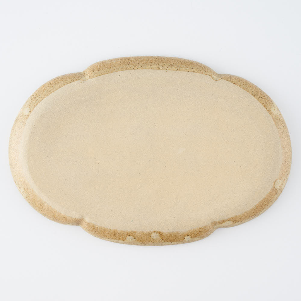 作家 田中遼馬 長よつは皿/トリミモザ/ミントグリーン 苔色工房 陶磁器作家もの