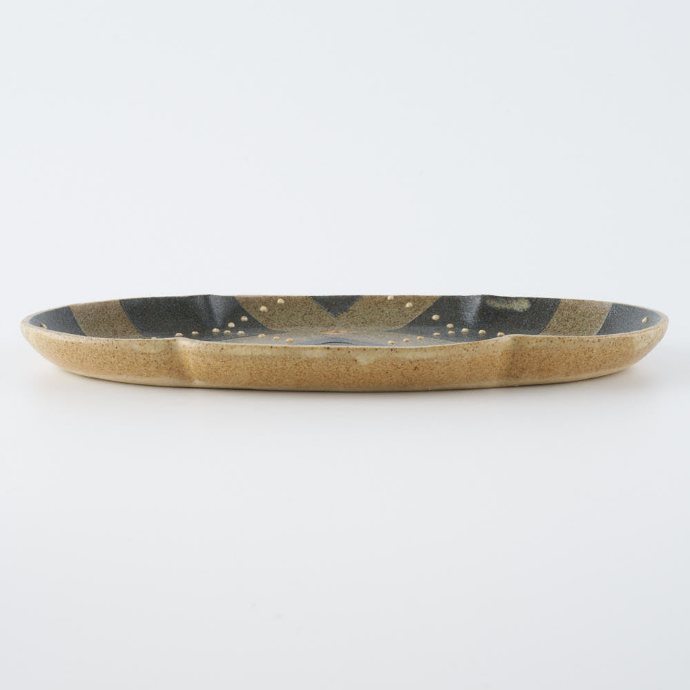 作家 田中遼馬 長よつは皿/チェックペンギン/重ねネイビー