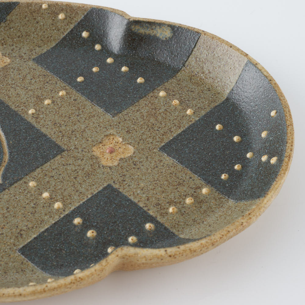 作家 田中遼馬 長よつは皿/チェックペンギン/重ねネイビー