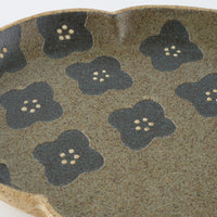 作家 田中遼馬 長よつは皿/花紋様シロクマ/重ねスモークブルー