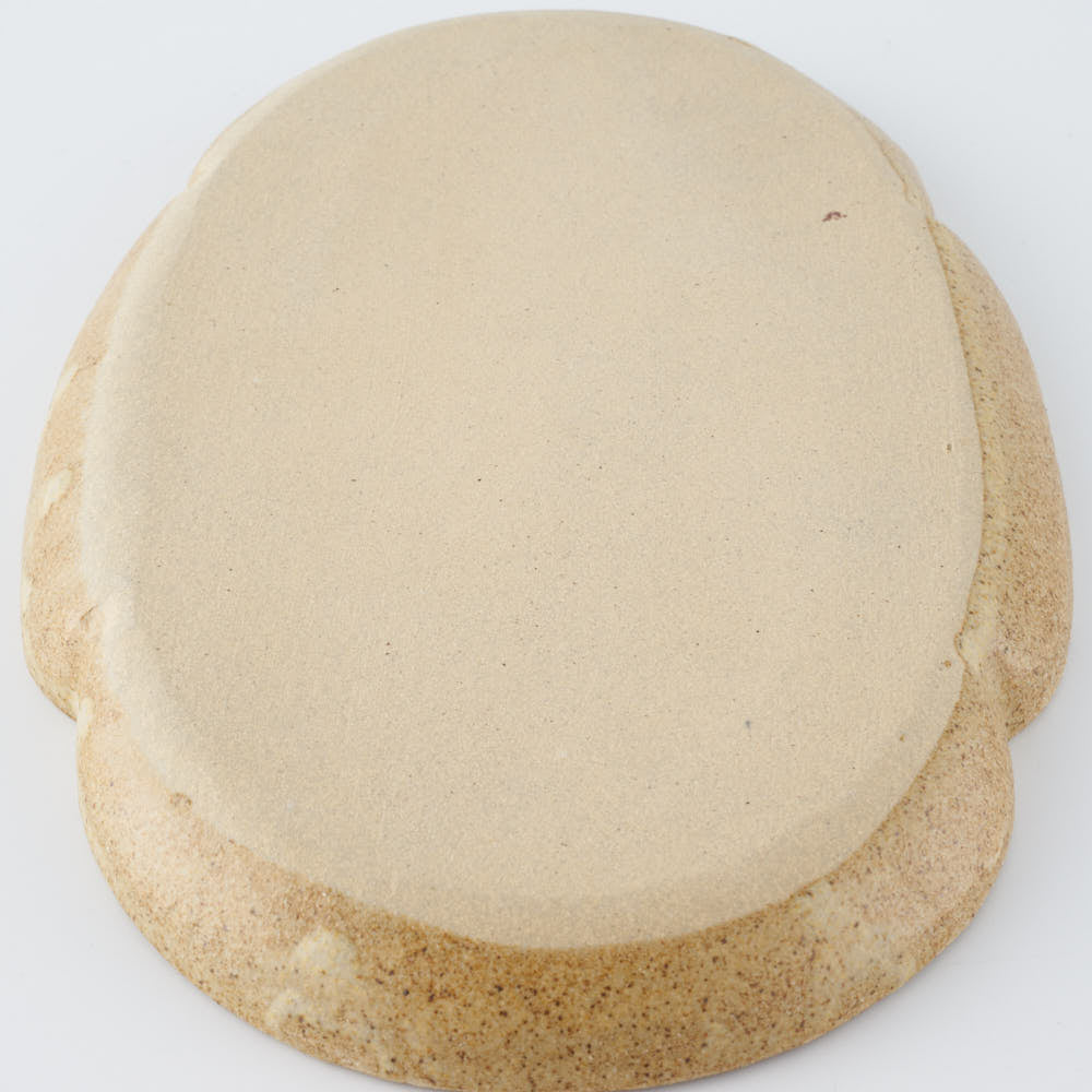 作家 田中遼馬 長よつは皿/花紋様シロクマ/重ねスモークブルー