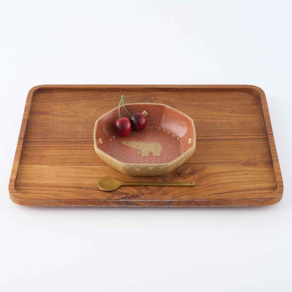 作家 田中遼馬 八角小鉢/シロクマ/コーラルピンク