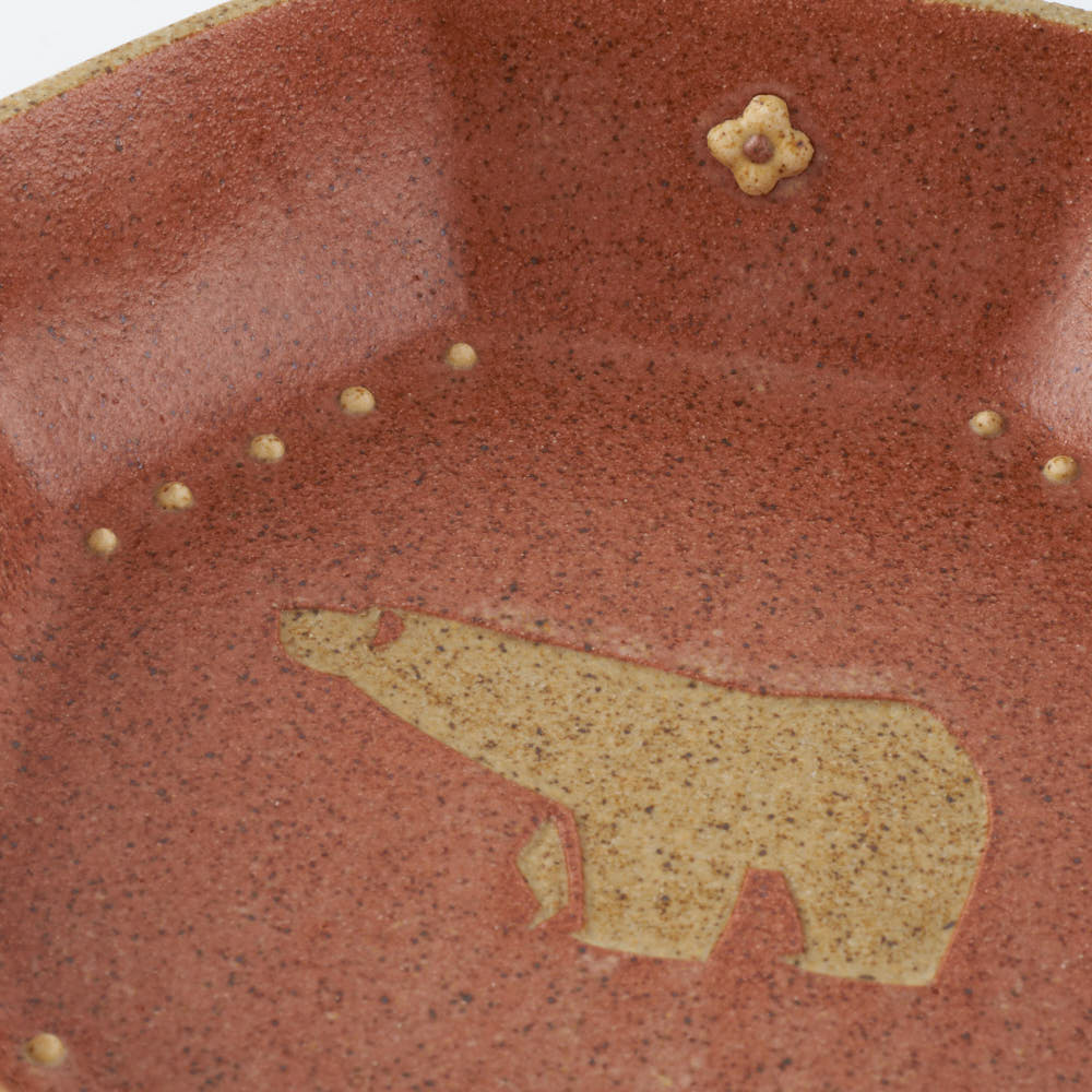 作家 田中遼馬 八角小鉢/シロクマ/コーラルピンク