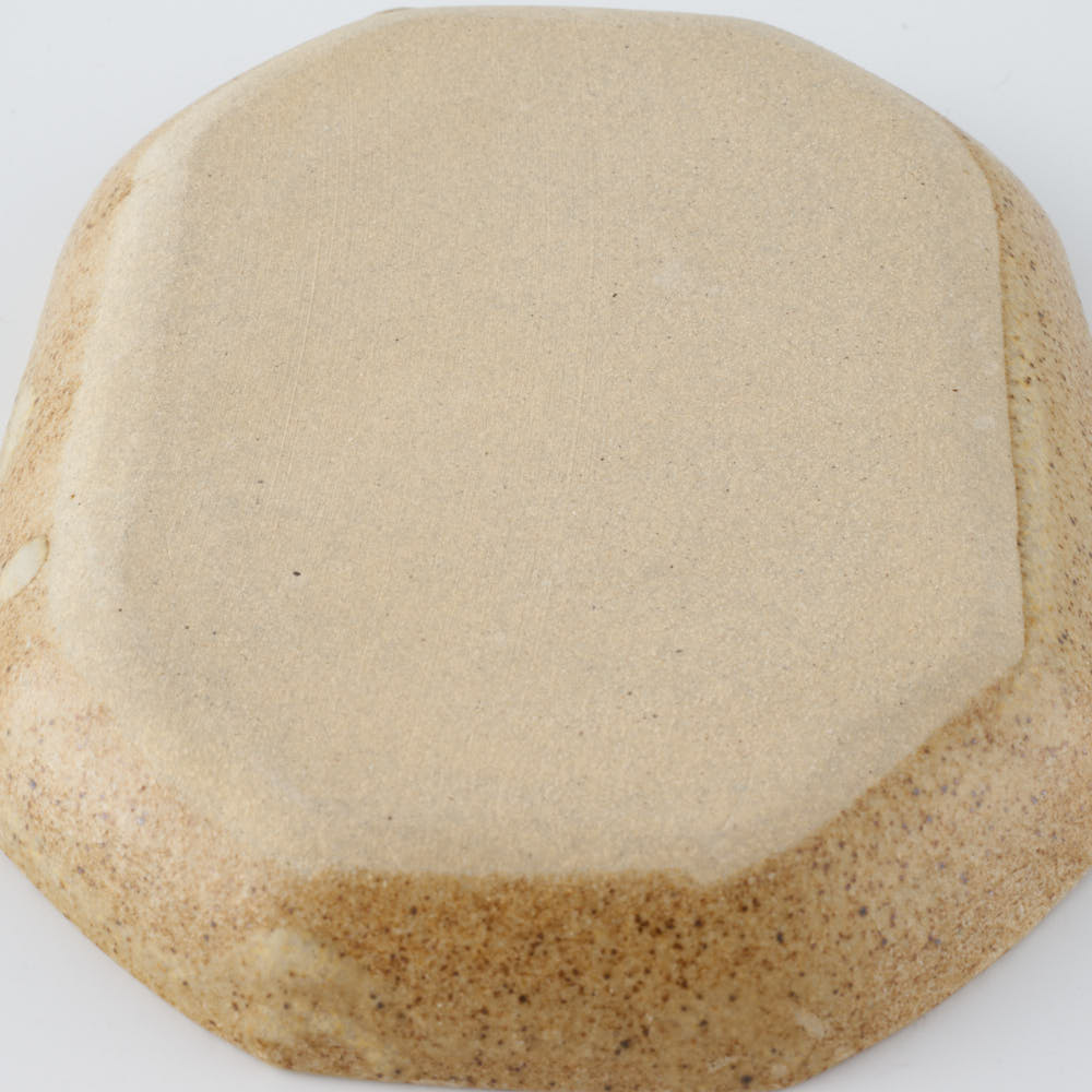 作家 田中遼馬 長八角小皿/キツネ/モスグリーン