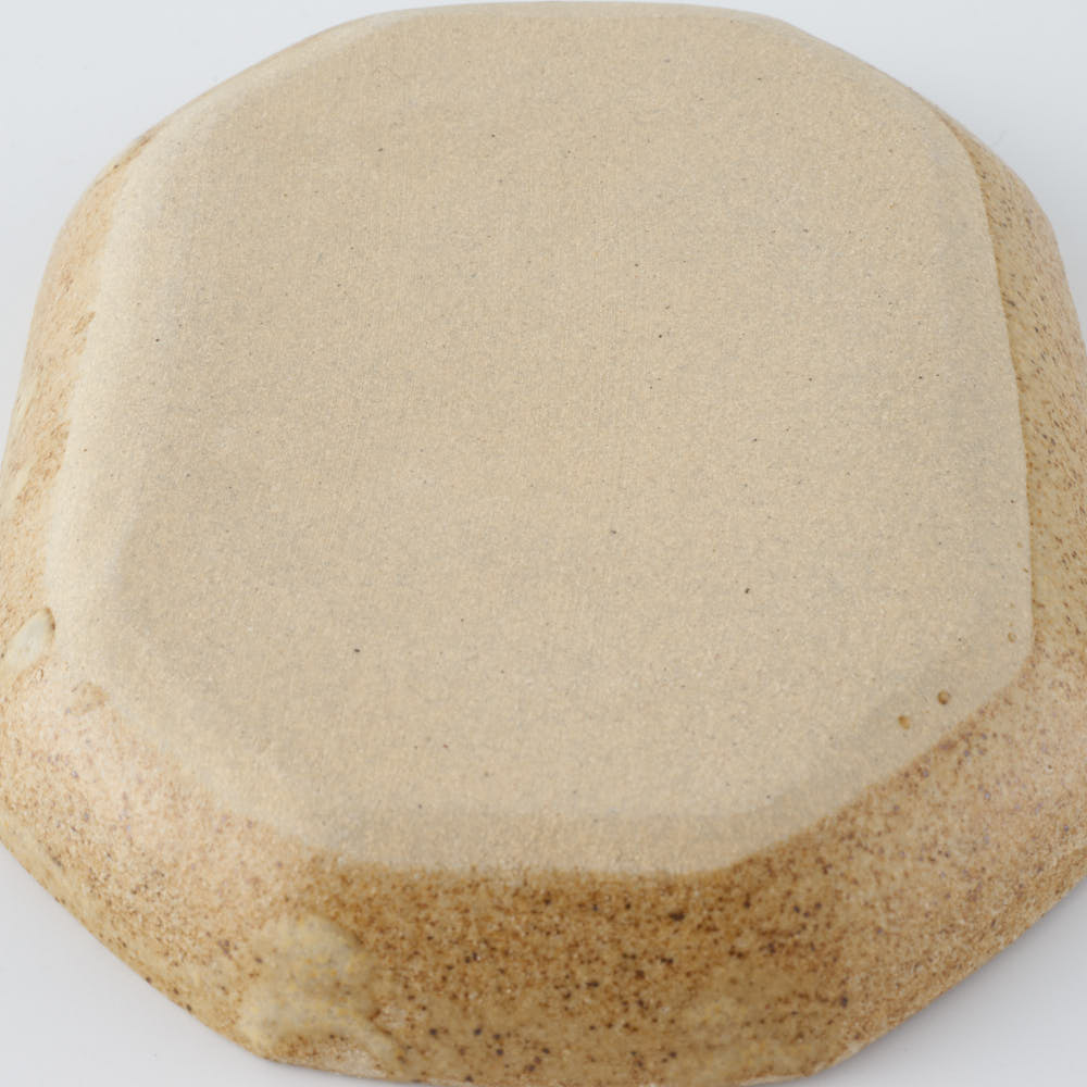 作家 田中遼馬 長八角小皿/白鳥/ネイビー 苔色工房 陶磁器作家もの