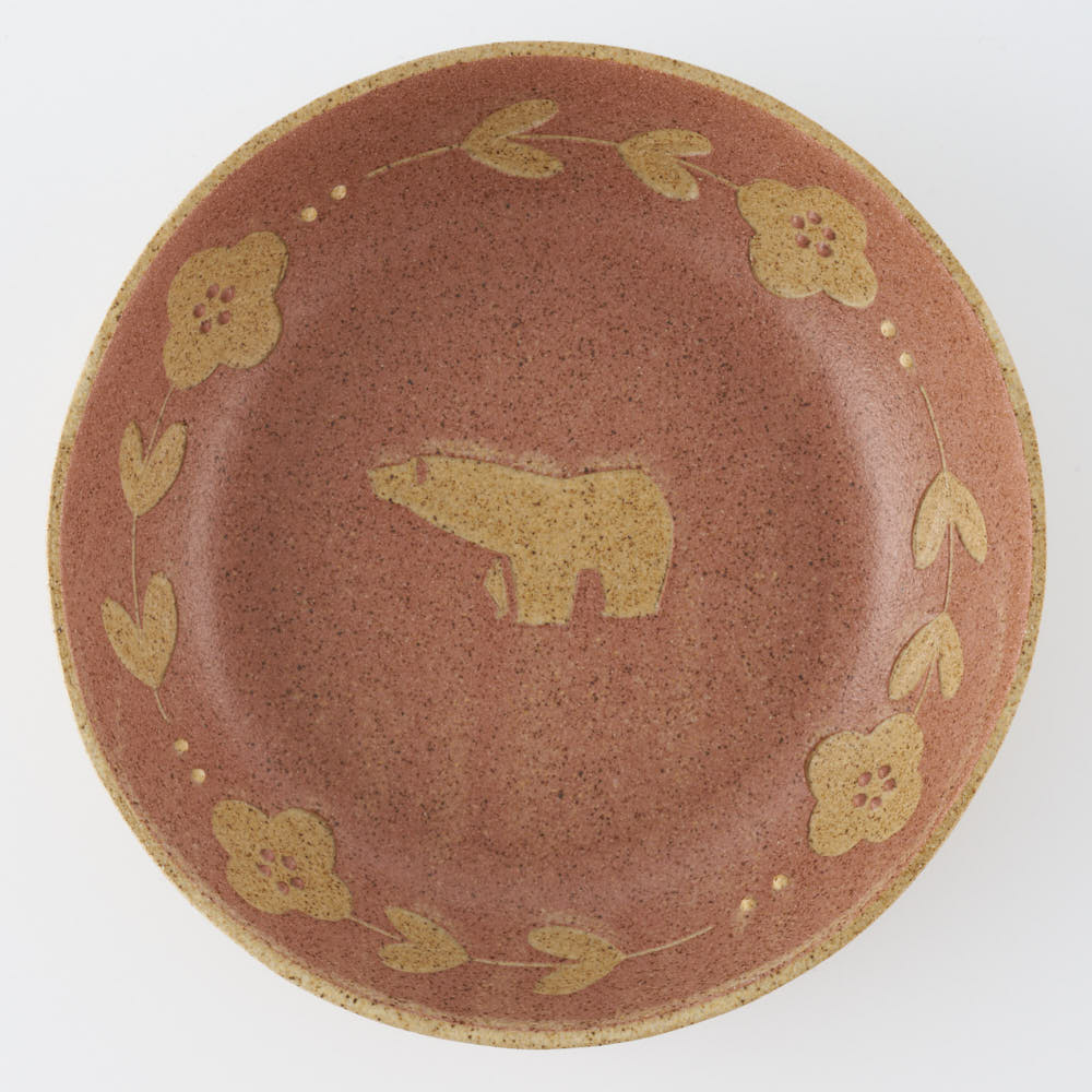 作家 田中遼馬 丸ボウル160mm/シロクマ/スモークピンク