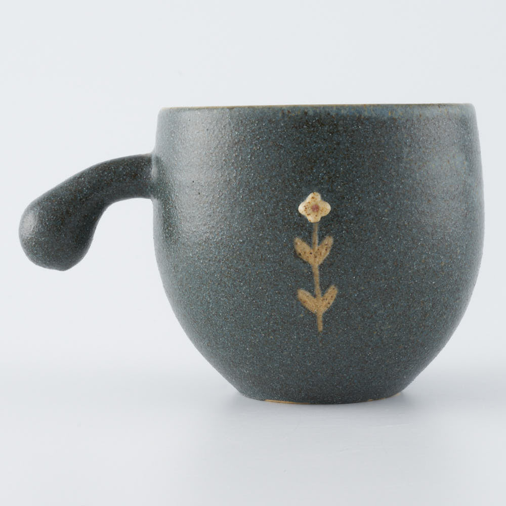 作家 田中遼馬 しっぽカップ/ペンギンリース/ネイビー 苔色工房 陶磁器作家もの