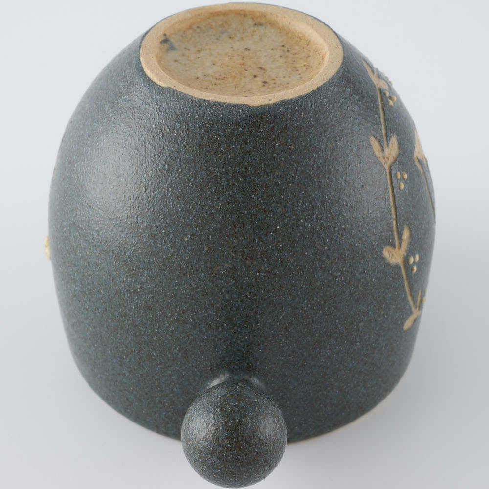 作家 田中遼馬 しっぽカップ/ペンギンリース/ネイビー 苔色工房 陶磁器作家もの