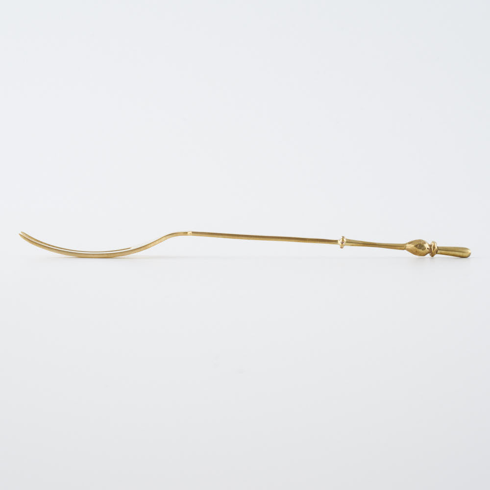 作家 出澤麻衣子 6月のデザートフォーク(真鍮) 素数 金工もの