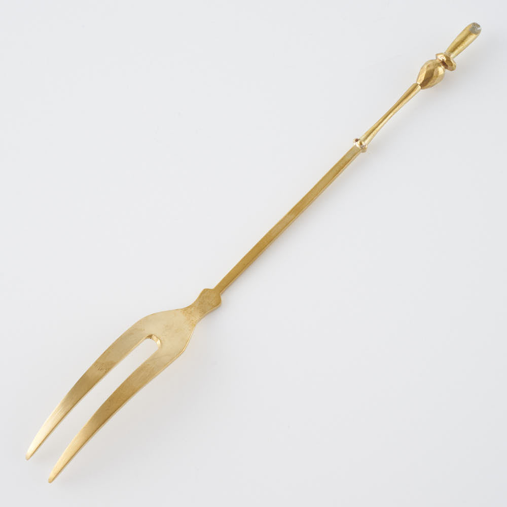 作家 出澤麻衣子 6月のデザートフォーク(真鍮) 素数 金工もの