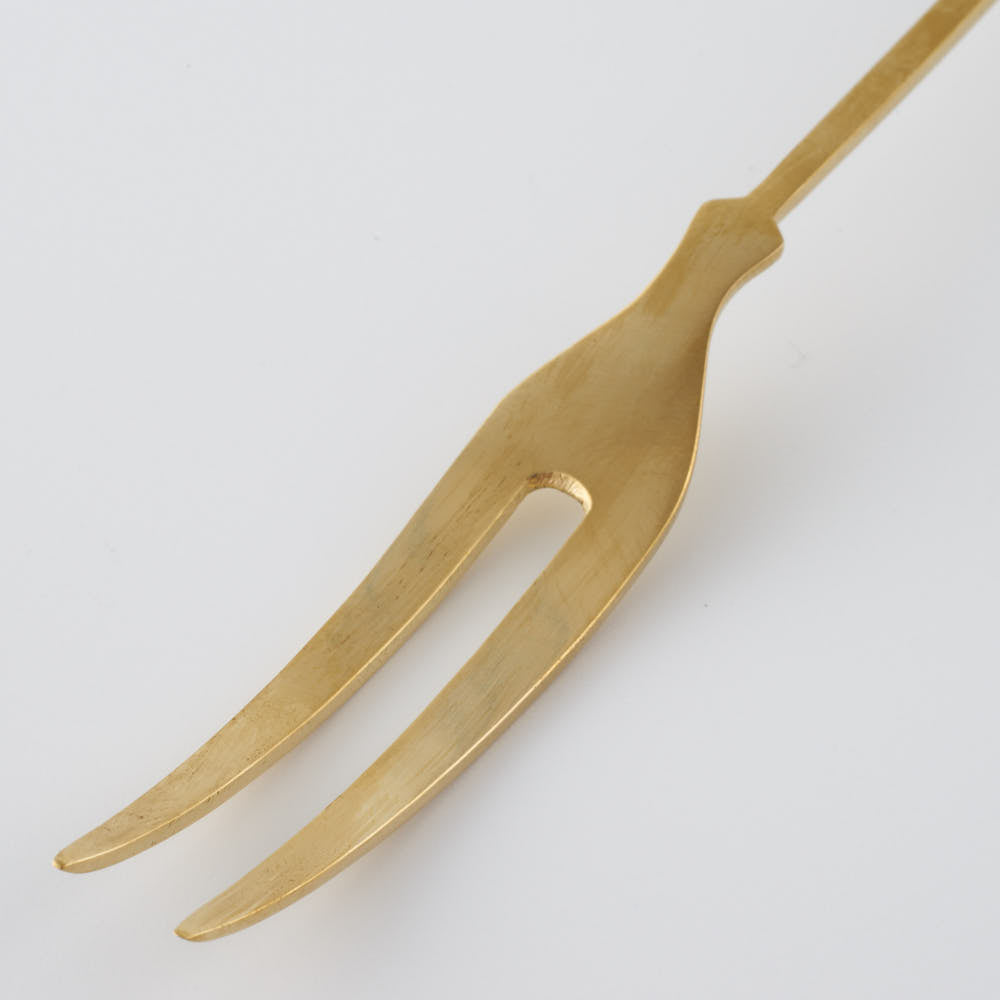 作家 出澤麻衣子 6月のデザートフォーク(真鍮) 素数 金工もの