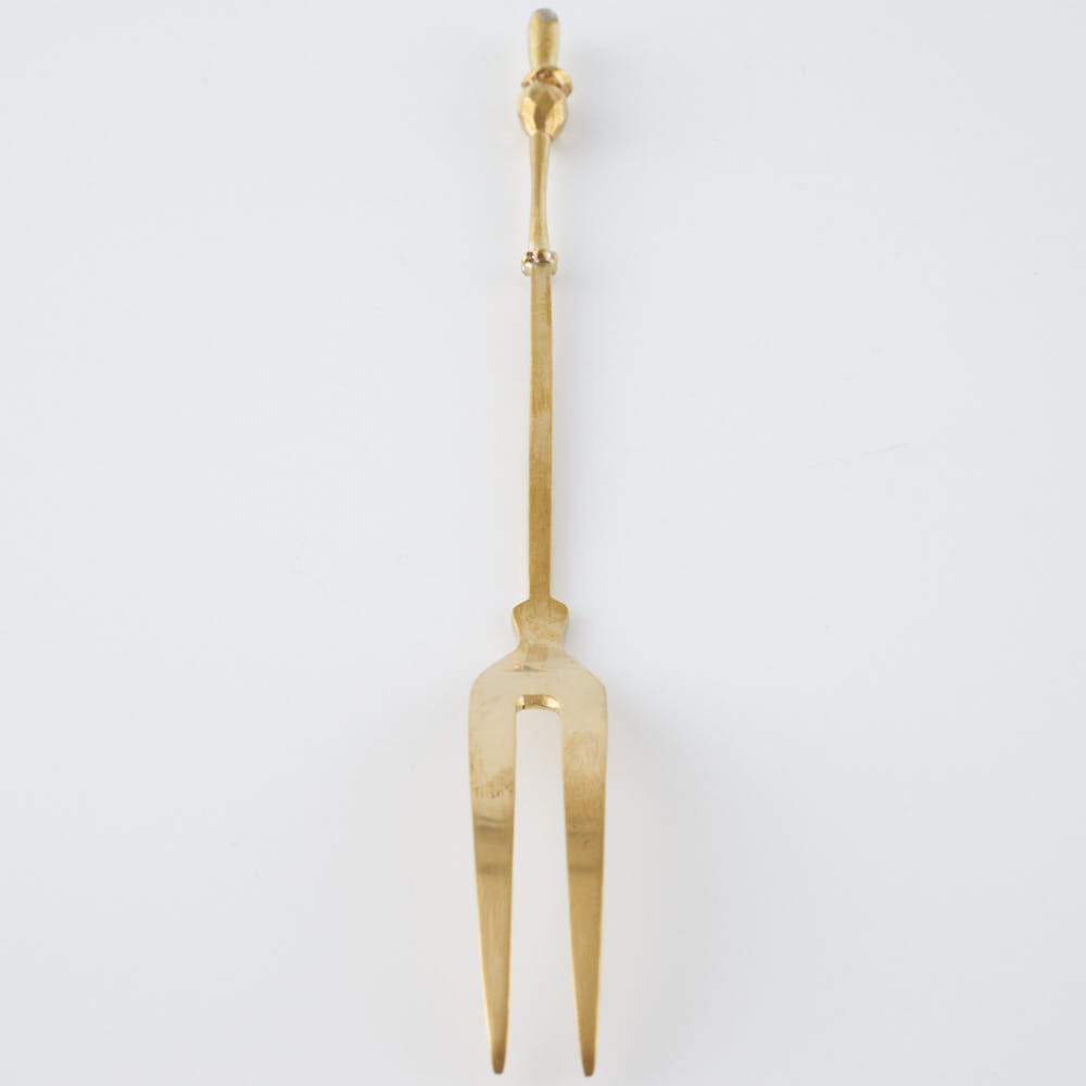 作家 出澤麻衣子 6月のデザートフォーク(真鍮) 素数 金工もの