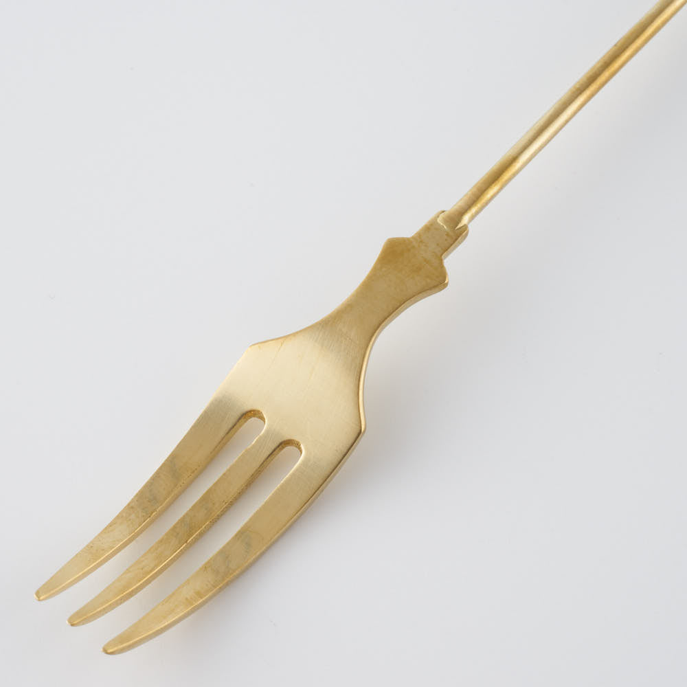 作家 出澤麻衣子 5月のデザートフォーク(真鍮) 素数 金工もの