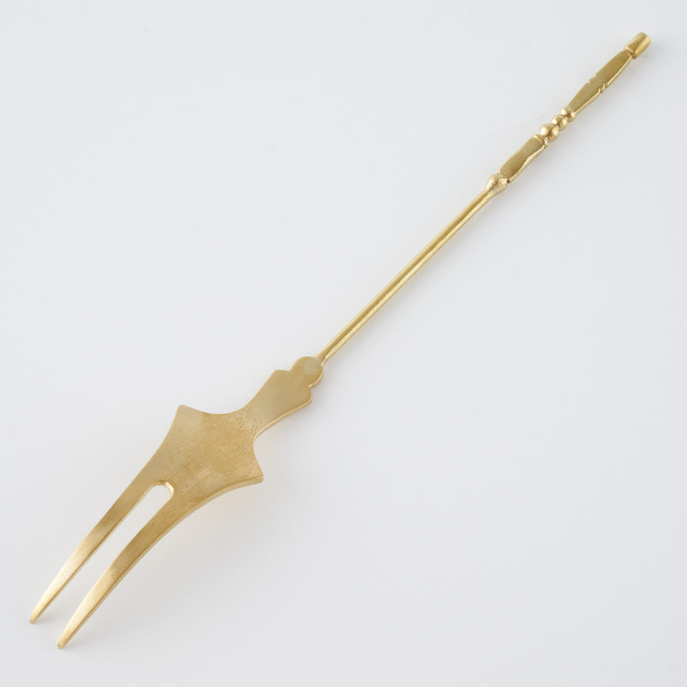 作家 出澤麻衣子 9月のデザートフォーク(真鍮) 素数 金工もの