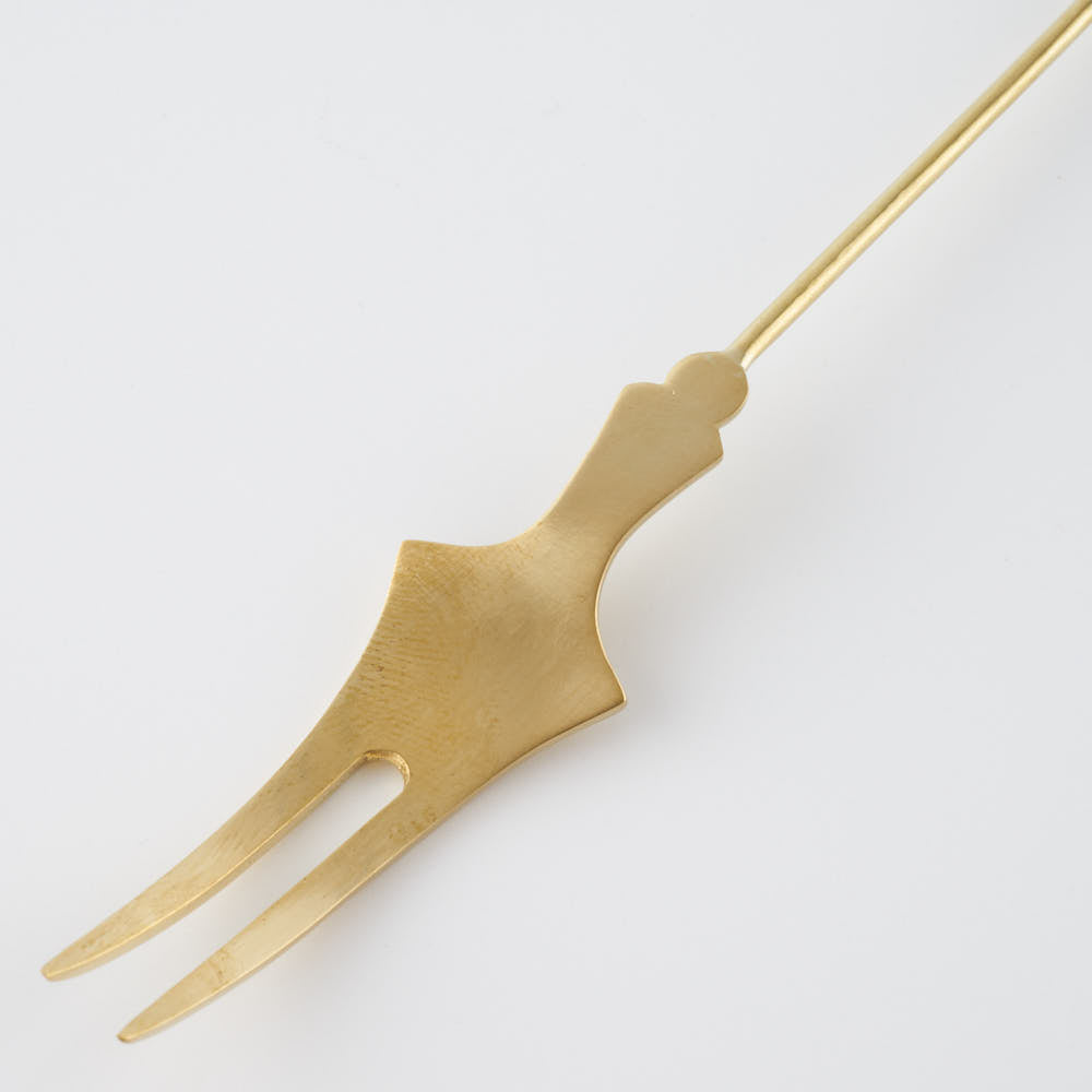 作家 出澤麻衣子 9月のデザートフォーク(真鍮) 素数 金工もの