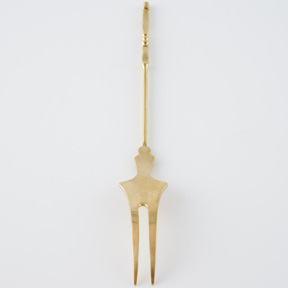 作家 出澤麻衣子 9月のデザートフォーク(真鍮) 素数 金工もの