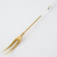 作家 出澤麻衣子 6月のデザートフォーク(真鍮、銀) 素数 金工もの