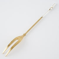 作家 出澤麻衣子 6月のデザートフォーク(真鍮、銀) 素数 金工もの