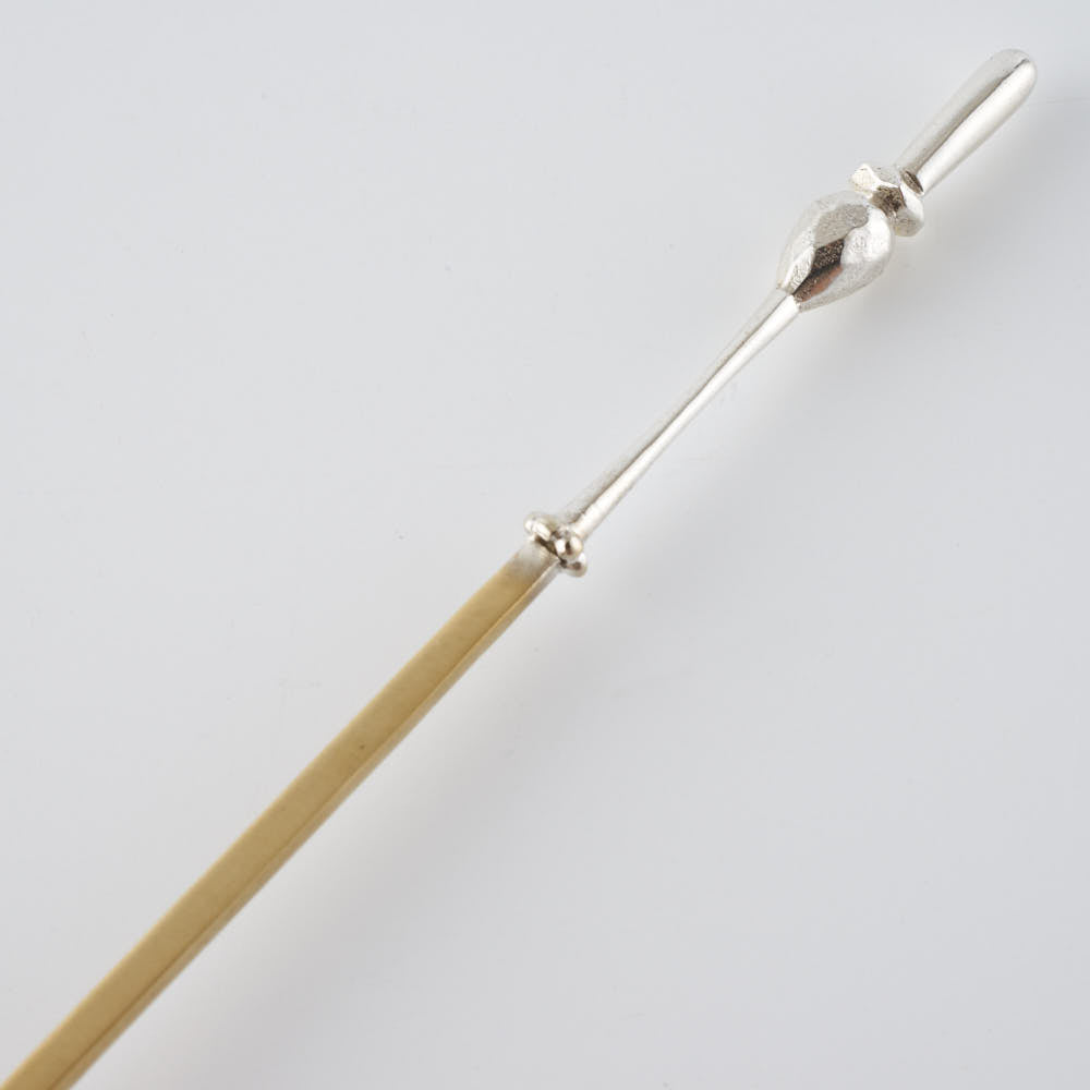 作家 出澤麻衣子 6月のデザートフォーク(真鍮、銀) 素数 金工もの